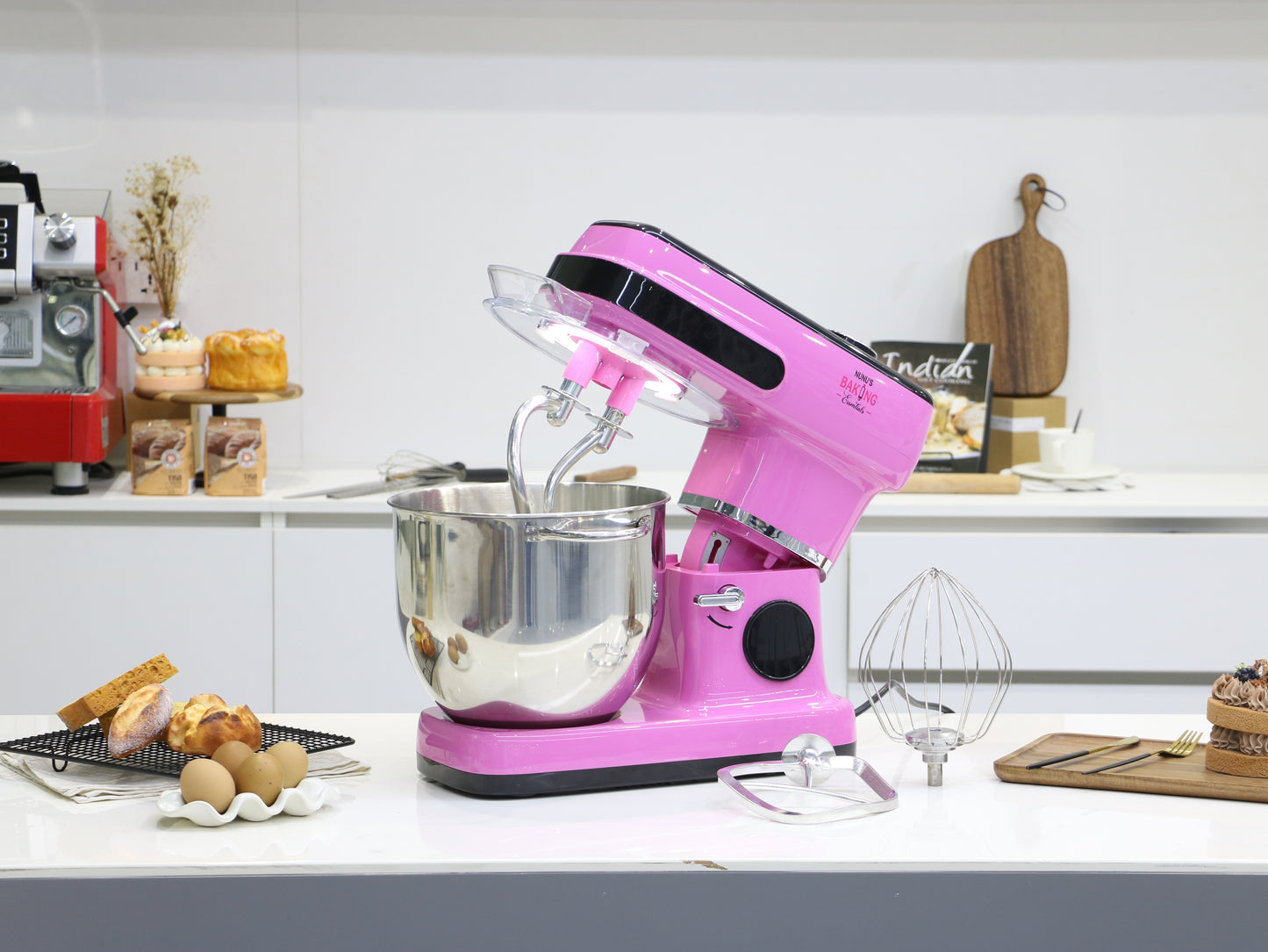 10L Pink Nunu Touchscreen Stand Food Mixer