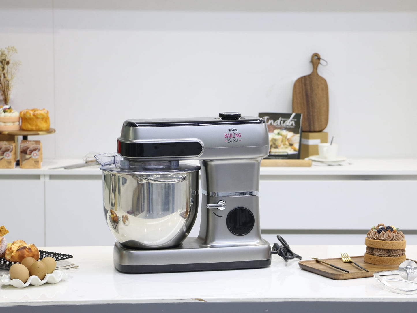 10L Silver Nunu Touchscreen Stand Food Mixer
