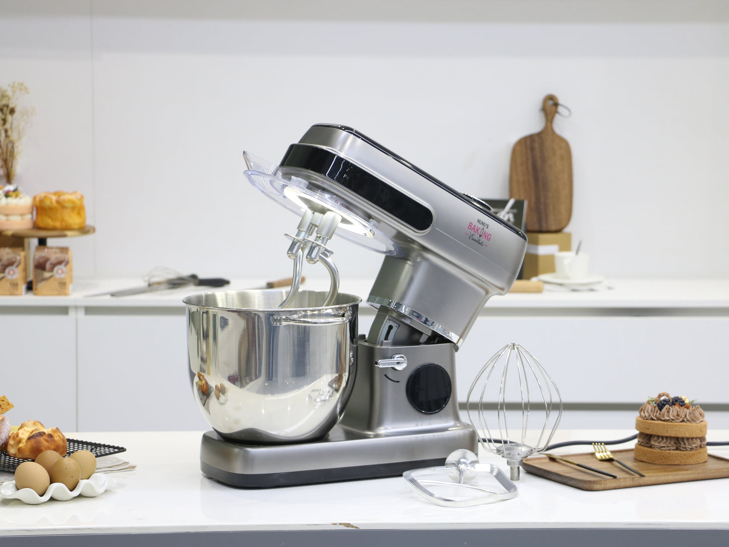 10L Silver Nunu Touchscreen Stand Food Mixer